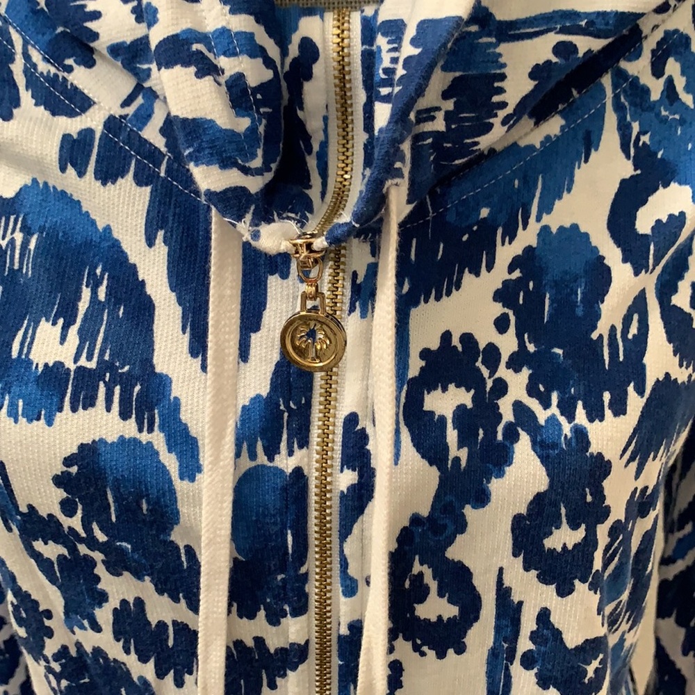 Lilly Pulitzer Angela jacket XS Blue white RARE Excellent Condition HTF Pelican - Picture 12 of 15
